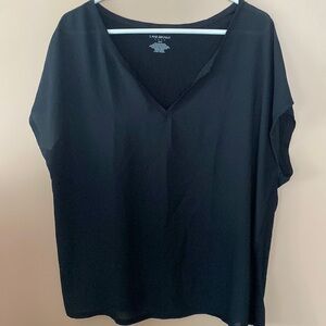 Lane Bryant Black knit back blouse